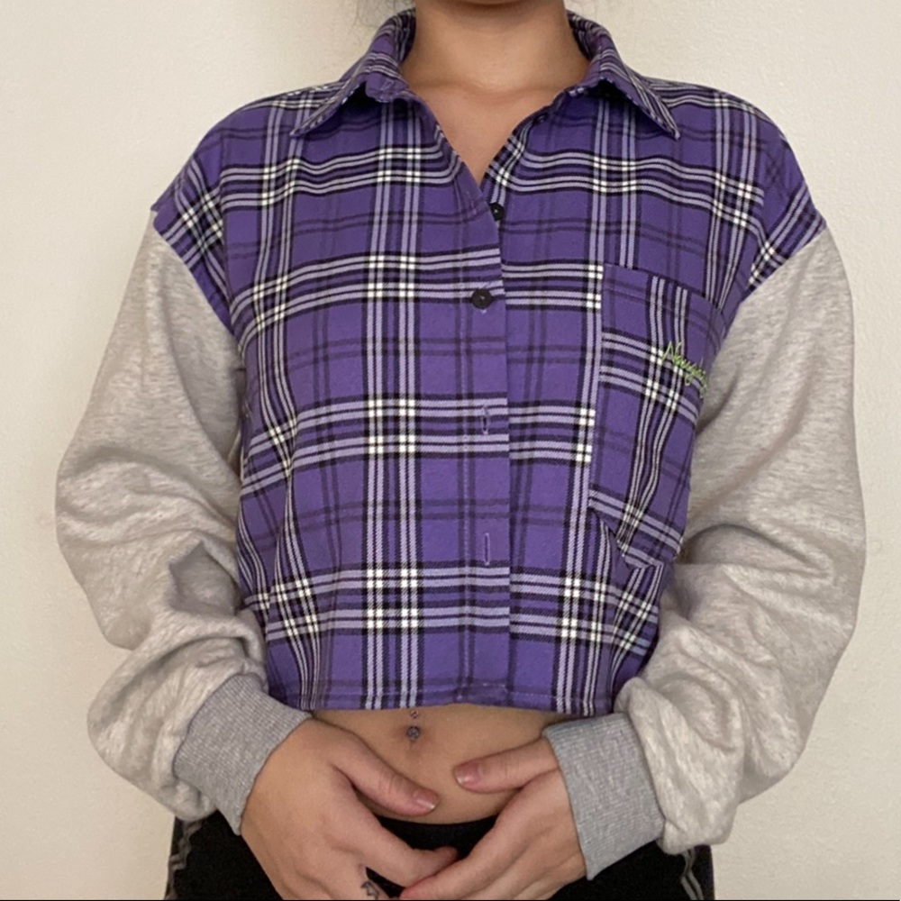 Dolls kill flannel sweatshirt